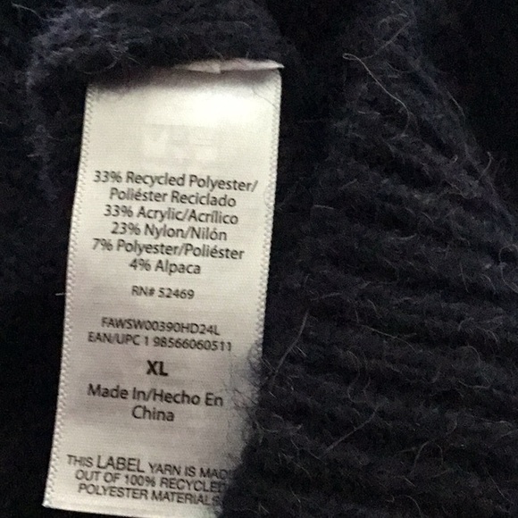 Free Assembly Navy Cable Knit Sweater - Picture 5 of 5